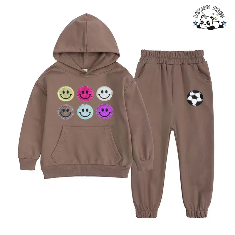 LEZONKIDS - Hot Sale Patchwork Hoodie Set Girls Cotton Boutique Remake Clothing Sets